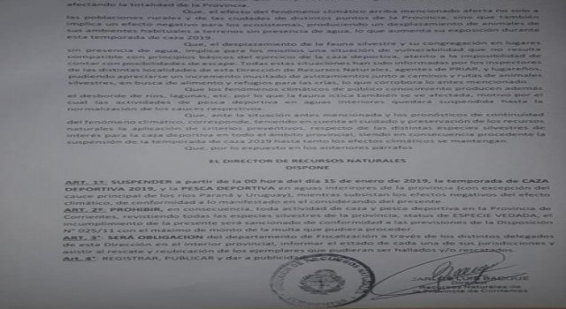 Prohíben temporalmente la pesca en Corrientes