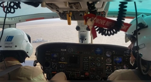 Cuarentena: Prefectura realizó un operativo aéreo de rastrillaje del Paraná