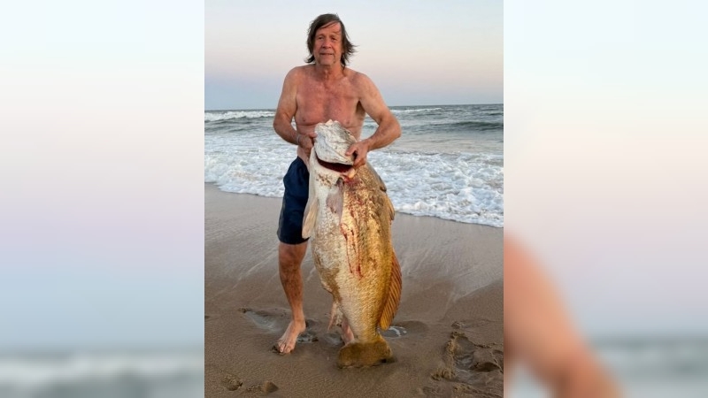 Corvina gigante de 32 kilos: la incre&iacute;ble captura de Emilio Forcher en El Para&iacute;so