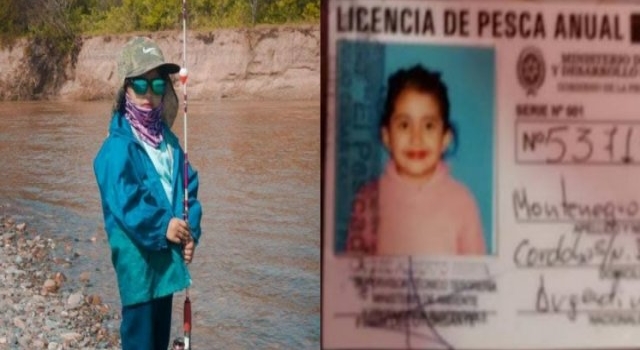Insólito. Le quitaron la caña de pescar a una nena de 4 años porque no tenía su carnet a mano